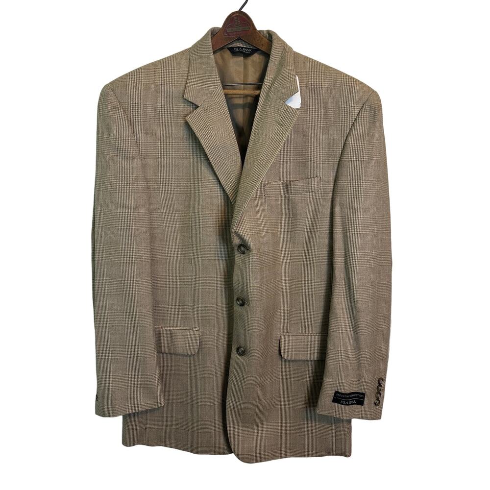NEW Jos A. Banks Sports Coat 44L Wool‎ and Silk Executive Collection